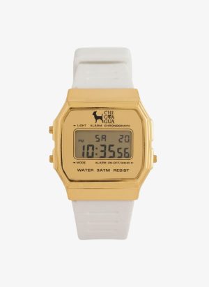Reloj Chiguagua Digital Caucho Blanco