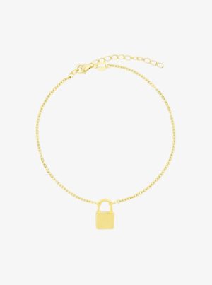 Pulsera Chiguagua Candado Dorada