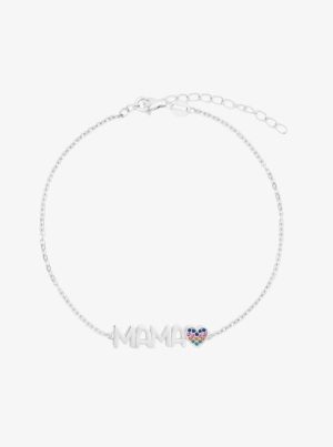 Pulsera Chiguagua Mamá Y Corazón Cz