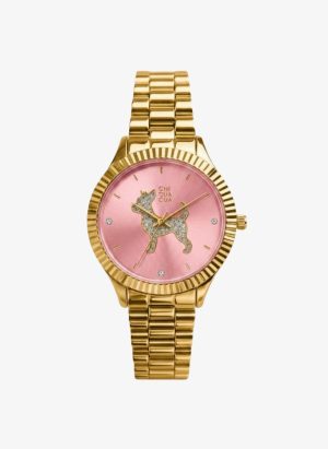 Reloj Chiguagua Classic Gold Pink
