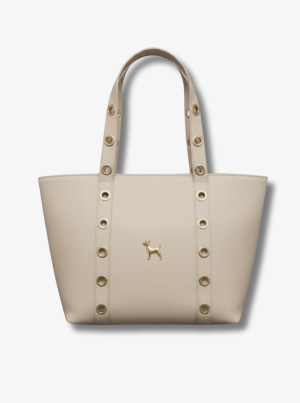 Bolso Chiguagua Piel Eyelet Beige