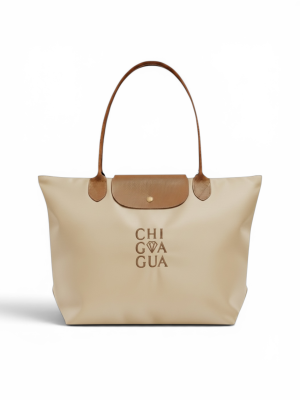 Bolso Chiguagua Marbella Nylon Piel Color Beige